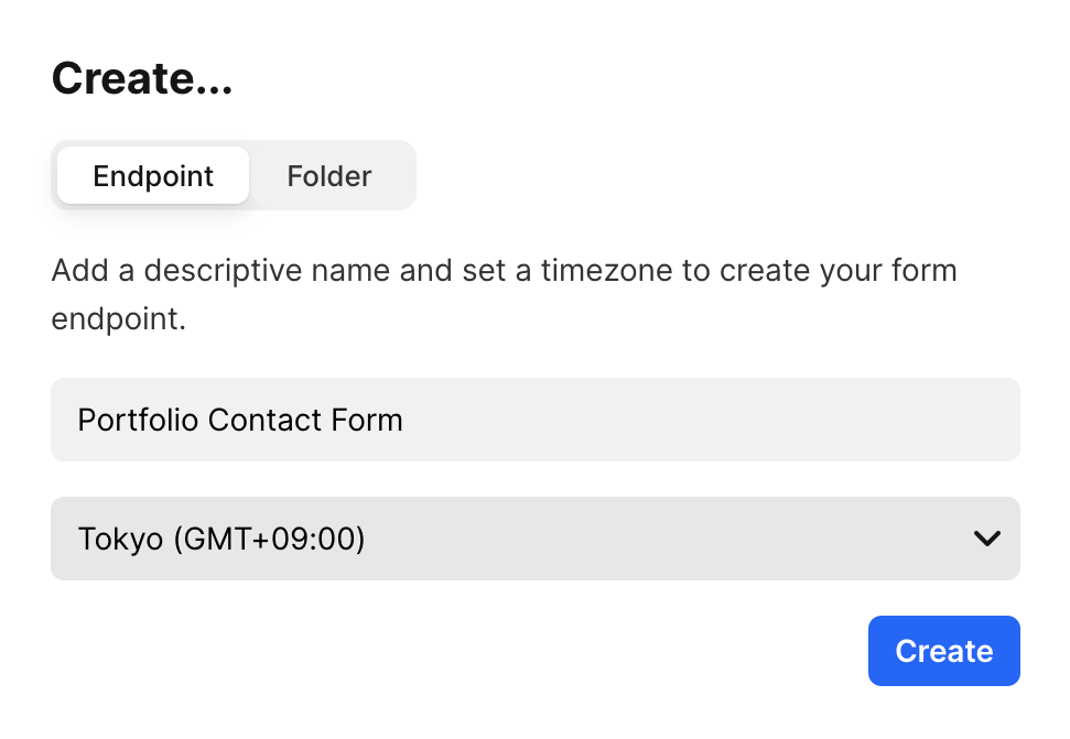 Getform create